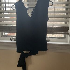 Sleeveless Open back top size m black